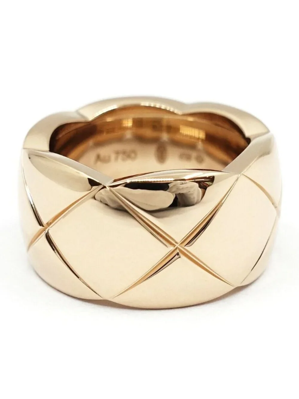 Chanel 18K Pink Gold Coco Crush Ring Large